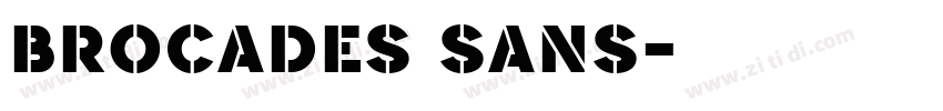 Brocades Sans字体转换